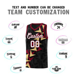 Custom Black Boomerang Pattern Sets Basketball Jersey