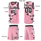 Custom Light Pink Boomerang Pattern Sets Basketball Jersey
