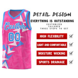 Custom Pink Boomerang Pattern Sets Basketball Jersey
