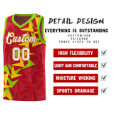 Custom Red Boomerang Pattern Sets Basketball Jersey