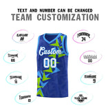 Custom Royal Boomerang Pattern Sets Basketball Jersey