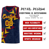 Custom Navy Boomerang Pattern Sets Basketball Jersey