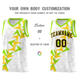 Custom White Boomerang Pattern Sets Basketball Jersey