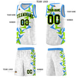 Custom White Boomerang Pattern Sets Basketball Jersey