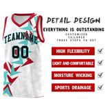 Custom White Boomerang Pattern Sets Basketball Jersey