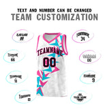 Custom White Boomerang Pattern Sets Basketball Jersey