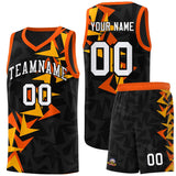 Custom Black Boomerang Pattern Sets Basketball Jersey