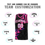 Custom Black Boomerang Pattern Sets Basketball Jersey