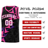 Custom Black Boomerang Pattern Sets Basketball Jersey