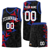 Custom Black Boomerang Pattern Sets Basketball Jersey