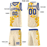 Custom Cream Boomerang Pattern Sets Basketball Jersey