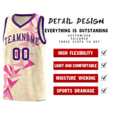 Custom Cream Boomerang Pattern Sets Basketball Jersey