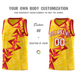 Custom Gold Boomerang Pattern Sets Basketball Jersey