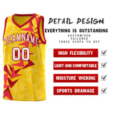 Custom Gold Boomerang Pattern Sets Basketball Jersey