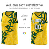 Custom Gold Boomerang Pattern Sets Basketball Jersey