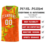 Custom Orange Boomerang Pattern Sets Basketball Jersey