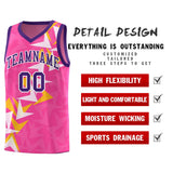 Custom Pink Boomerang Pattern Sets Basketball Jersey