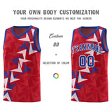 Custom Red Boomerang Pattern Sets Basketball Jersey