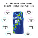 Custom Royal Boomerang Pattern Sets Basketball Jersey