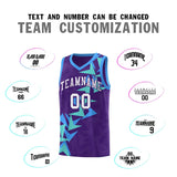 Custom Purple Boomerang Pattern Sets Basketball Jersey