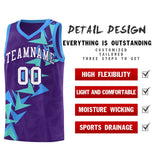 Custom Purple Boomerang Pattern Sets Basketball Jersey