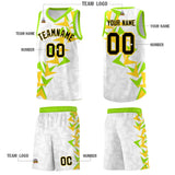 Custom White Boomerang Pattern Sets Basketball Jersey