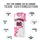 Custom White Boomerang Pattern Sets Basketball Jersey