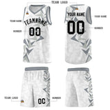Custom White Boomerang Pattern Sets Basketball Jersey