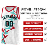 Custom White Boomerang Pattern Sets Basketball Jersey