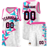 Custom White Boomerang Pattern Sets Basketball Jersey