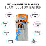 Custom Gray Boomerang Pattern Sets Basketball Jersey