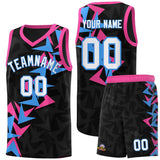 Custom Black Boomerang Pattern Sets Basketball Jersey