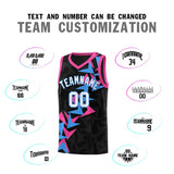 Custom Black Boomerang Pattern Sets Basketball Jersey