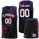 Custom Black Boomerang Pattern Sets Basketball Jersey