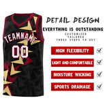 Custom Black Boomerang Pattern Sets Basketball Jersey