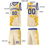 Custom Cream Boomerang Pattern Sets Basketball Jersey