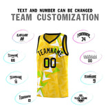 Custom Gold Boomerang Pattern Sets Basketball Jersey
