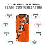 Custom Orange Boomerang Pattern Sets Basketball Jersey