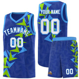 Custom Royal Boomerang Pattern Sets Basketball Jersey
