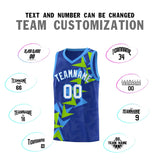 Custom Royal Boomerang Pattern Sets Basketball Jersey