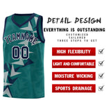 Custom Aqua Boomerang Pattern Sets Basketball Jersey