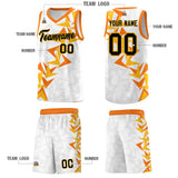 Custom White Boomerang Pattern Sets Basketball Jersey