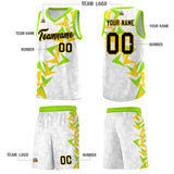 Custom White Boomerang Pattern Sets Basketball Jersey
