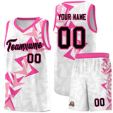 Custom White Boomerang Pattern Sets Basketball Jersey