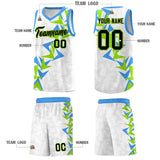 Custom White Boomerang Pattern Sets Basketball Jersey