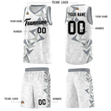 Custom White Boomerang Pattern Sets Basketball Jersey