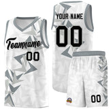 Custom White Boomerang Pattern Sets Basketball Jersey