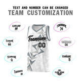 Custom White Boomerang Pattern Sets Basketball Jersey