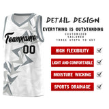 Custom White Boomerang Pattern Sets Basketball Jersey
