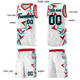 Custom White Boomerang Pattern Sets Basketball Jersey